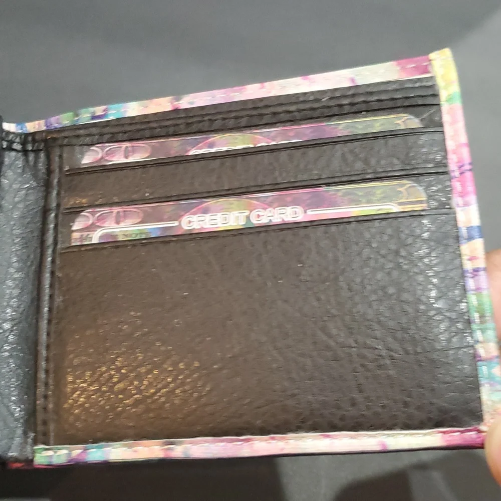Benjamin Franklin printed handcrafted Money wallet new in‎ box